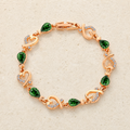 Open Heart Rhinestone Bracelet