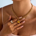 Colar Estrela Dourado 18K - imagem 1 TRIX