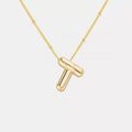 Colar Inicial T Dourado TRIX imagem 1 via fornecedor Trendsi