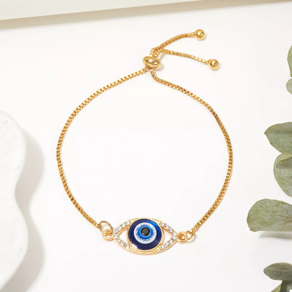 Pulseira olho grego dourada TRIX imagem 4 autorizada para importacao via fornecedor