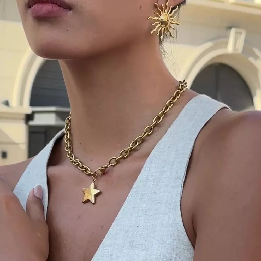 Colar Estrela Dourado 18K - imagem 2 TRIX