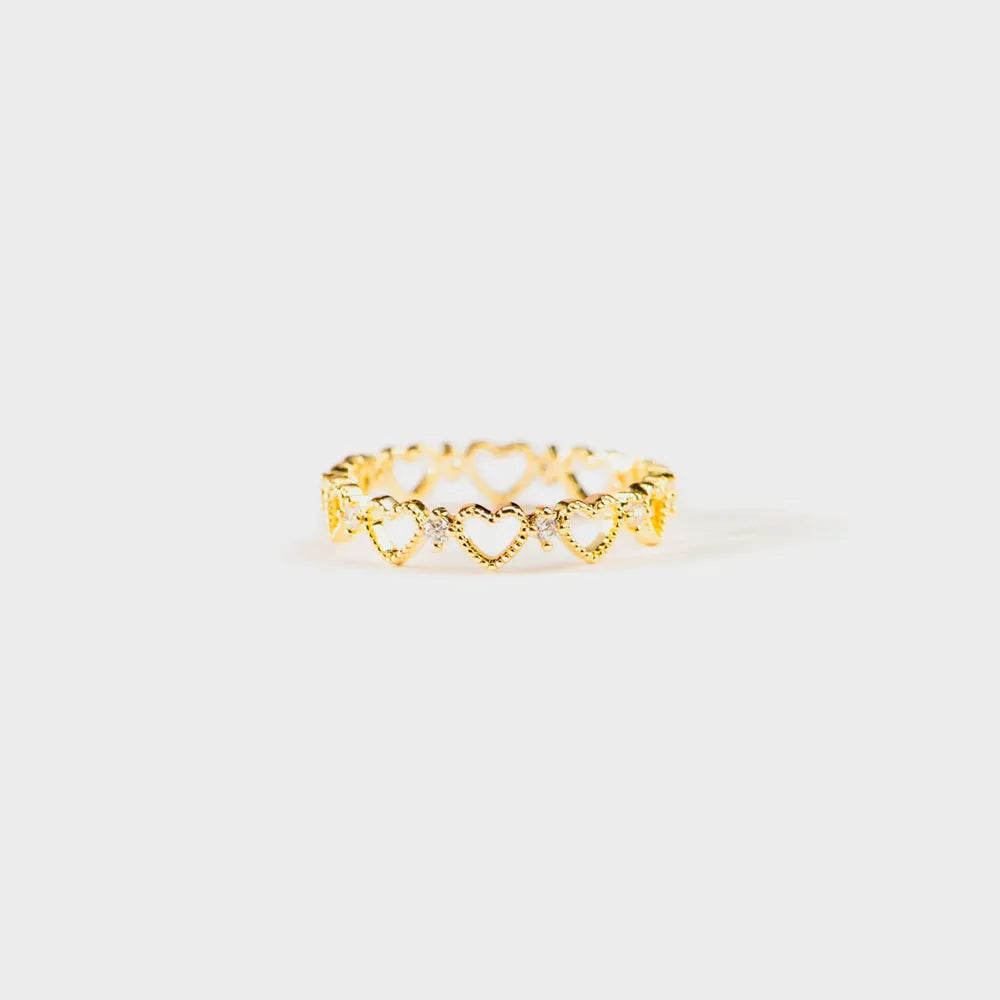 Anel coracao dourado TRIX imagem 1 autorizada para importacao via fornecedor