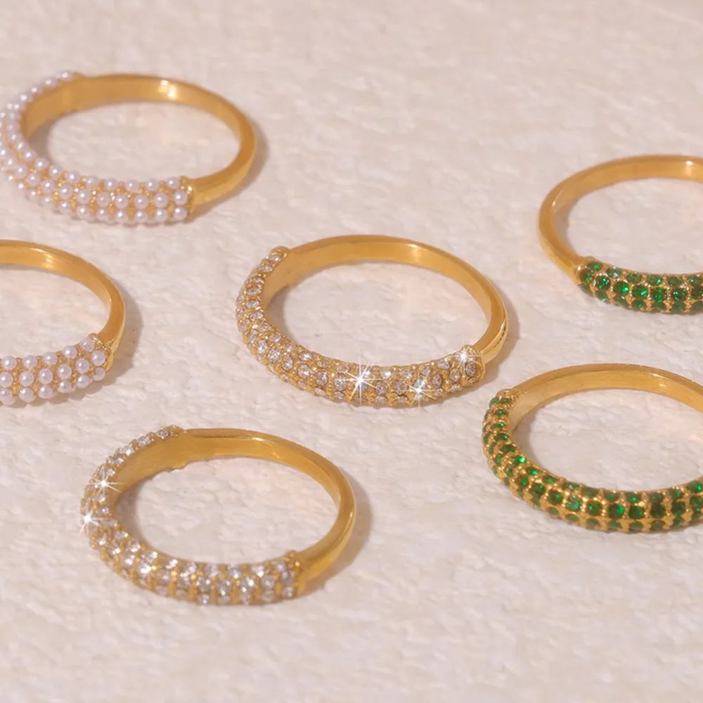 Anel Zircônia Dourado 18K TRIX imagem 4 via fornecedor Trendsi