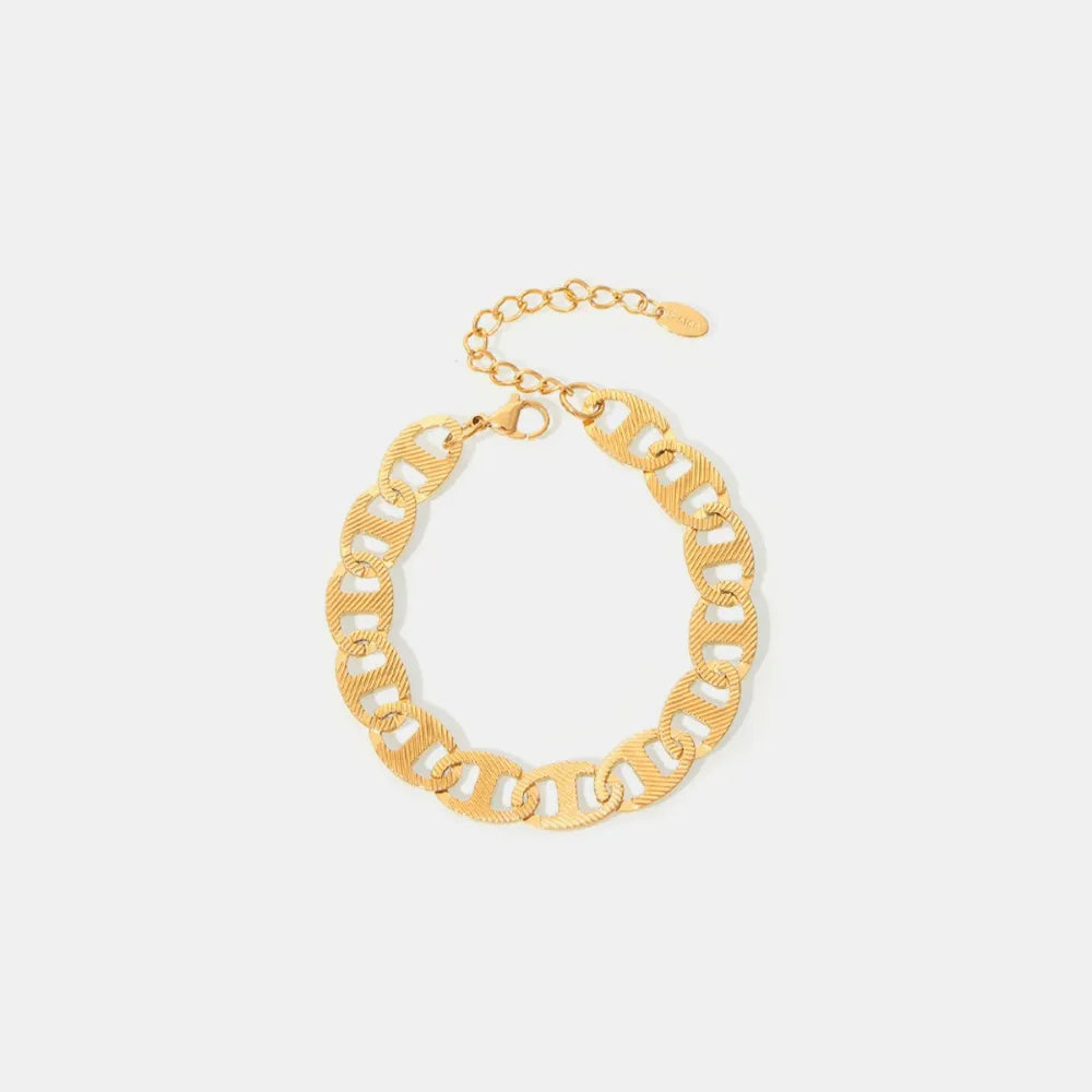 Pulseira Corrente Fina Dourada - imagem 3 TRIX