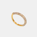 Anel Zircônia Dourado 18K TRIX imagem 1 via fornecedor Trendsi