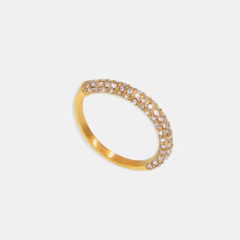 Anel Zircônia Dourado 18K TRIX imagem 1 via fornecedor Trendsi