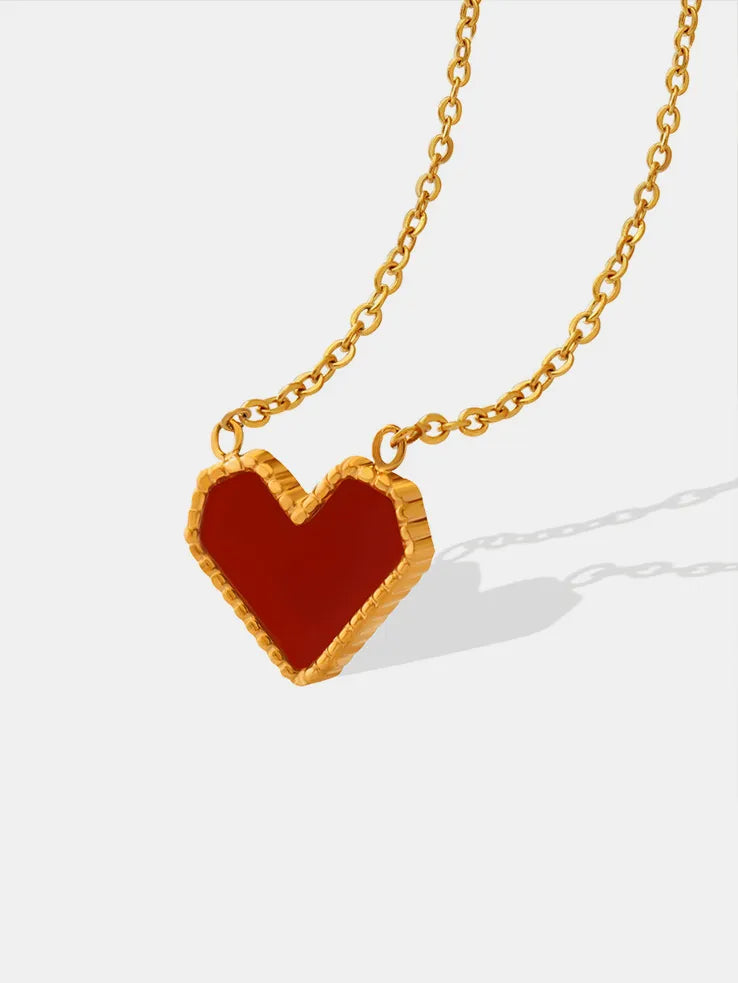 Colar Coração Dourado TRIX imagem 4 via fornecedor Trendsi
