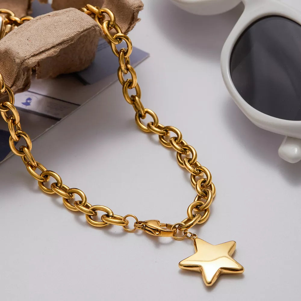 Colar Estrela Dourado 18K - imagem 4 TRIX