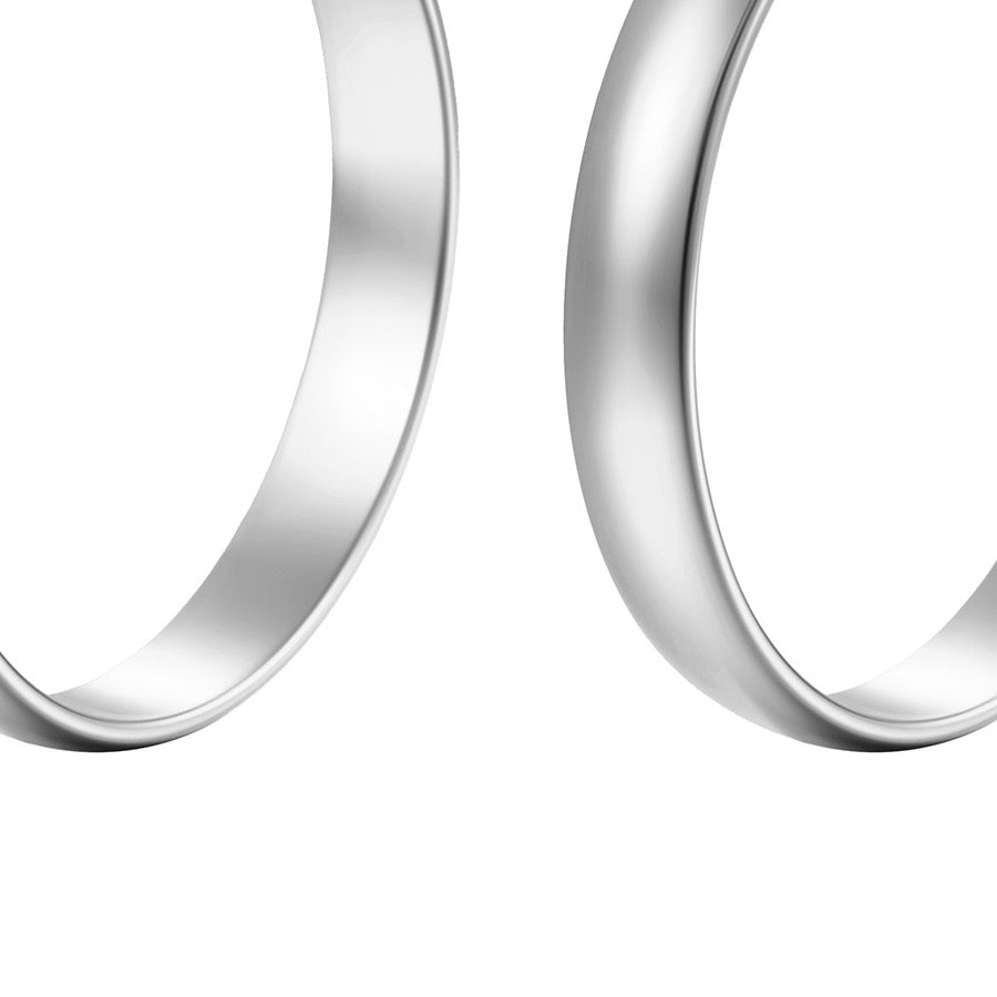 Silver-tone rounded hoop earrings product view